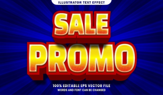 Promoción de venta efecto de estilo de texto editable 3d