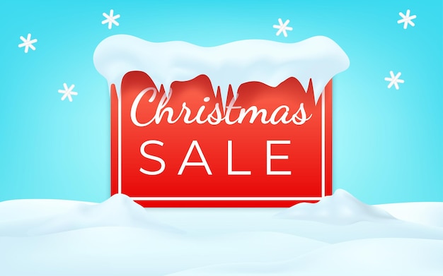 Promoción de las ventas de la escena de la temporada de invierno Feliz Navidad fondo de nieve brillantes copos de nieve cayendo