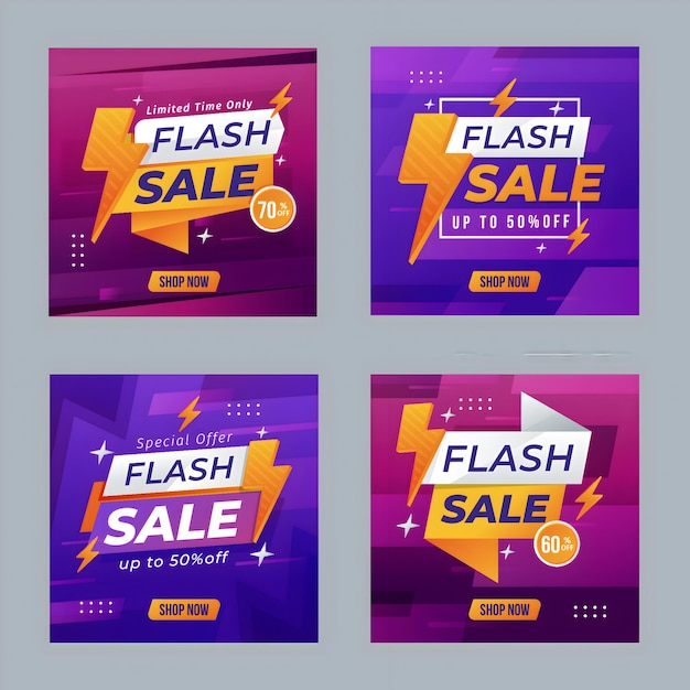 Promoción de ventas instantáneas con ofertas y descuentos por tiempo limitado