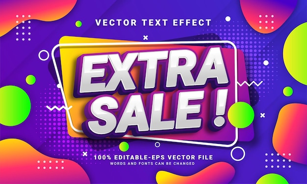 Promoción de ventas temática de efecto de estilo de texto editable de venta adicional