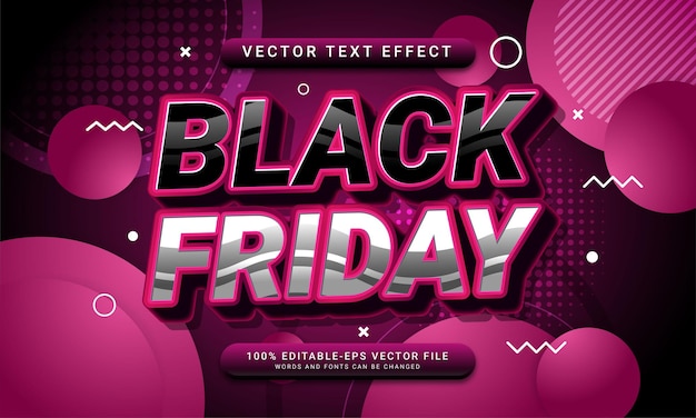 Promoción de ventas temática de efecto de estilo de texto editable de viernes negro