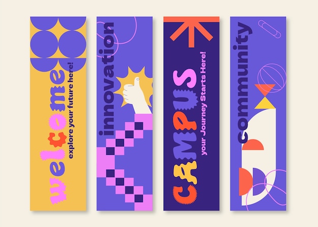 Promotional banners for campus