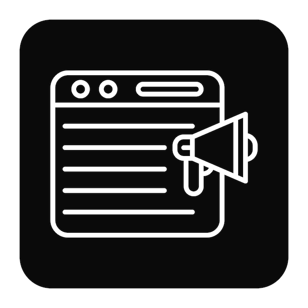 Promover la ilustración vectorial del sitio web