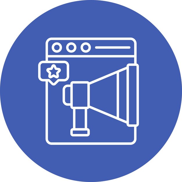 Promover la imagen vectorial del icono del sitio web Se puede utilizar para el marketing digital
