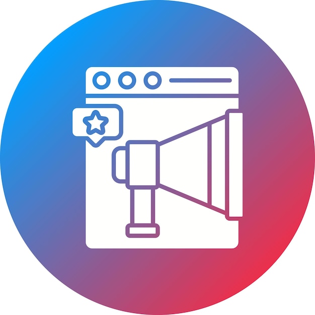 Promover la imagen vectorial del icono del sitio web Se puede utilizar para el marketing digital