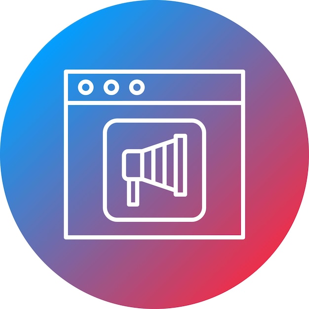 Promover la imagen vectorial del icono del sitio web Se puede utilizar para el marketing digital
