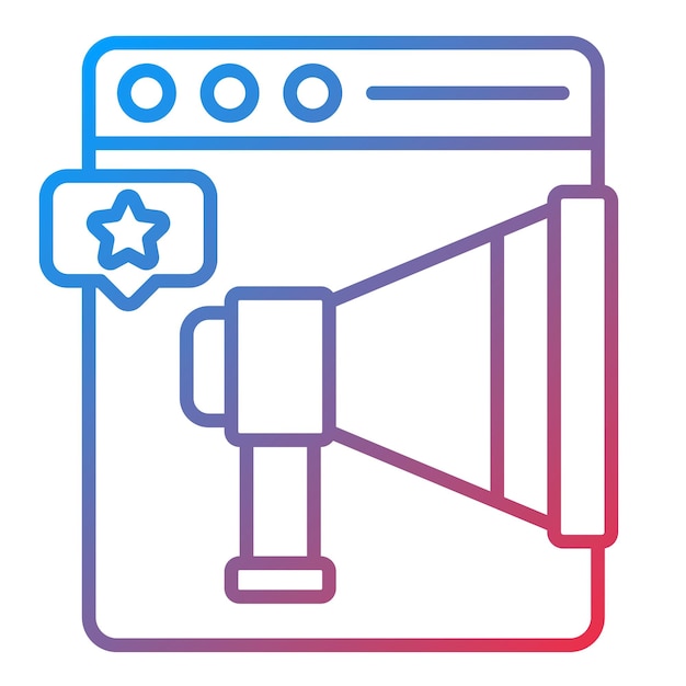Promover la imagen vectorial del icono del sitio web Se puede utilizar para el marketing digital