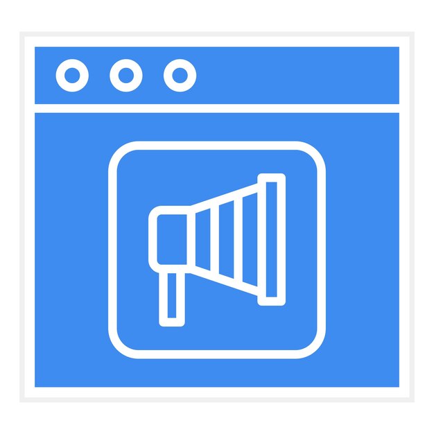Promover la imagen vectorial del icono del sitio web Se puede utilizar para el marketing digital