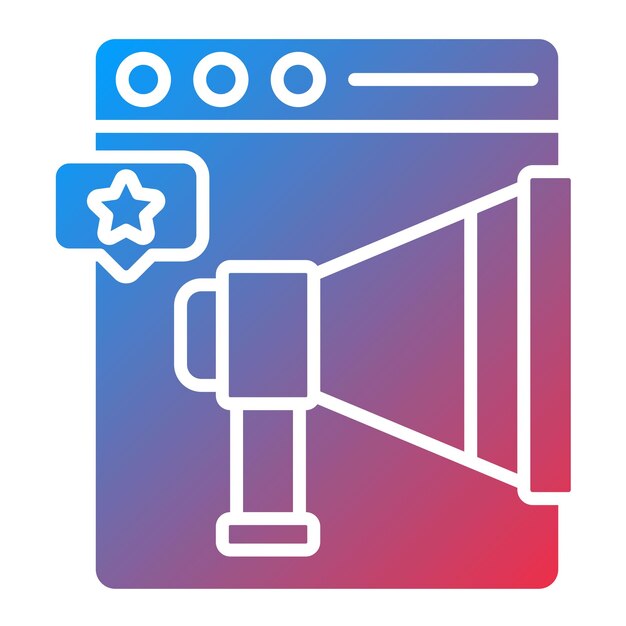 Promover la imagen vectorial del icono del sitio web Se puede utilizar para el marketing digital