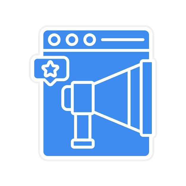 Promover la imagen vectorial del icono del sitio web Se puede utilizar para el marketing digital