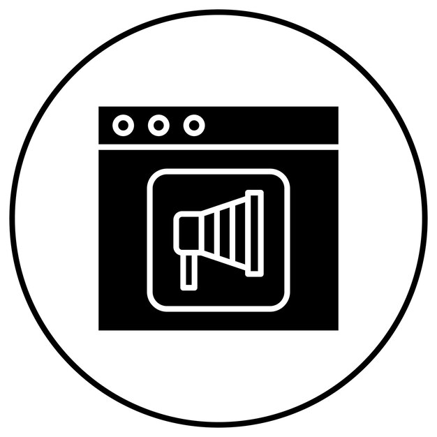 Promover la imagen vectorial del icono del sitio web Se puede utilizar para el marketing digital