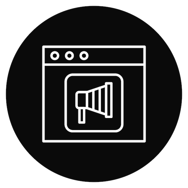 Promover la imagen vectorial del icono del sitio web Se puede utilizar para el marketing digital