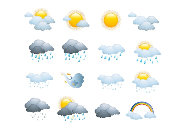 Pronóstico del día de los iconos del tiempo