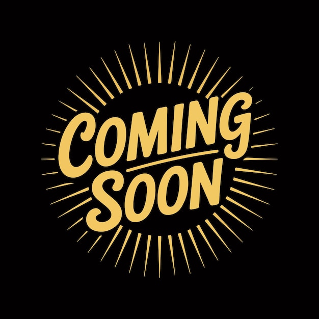 Pronto se anunciará con Retro Sunburst y Efecto de Texto