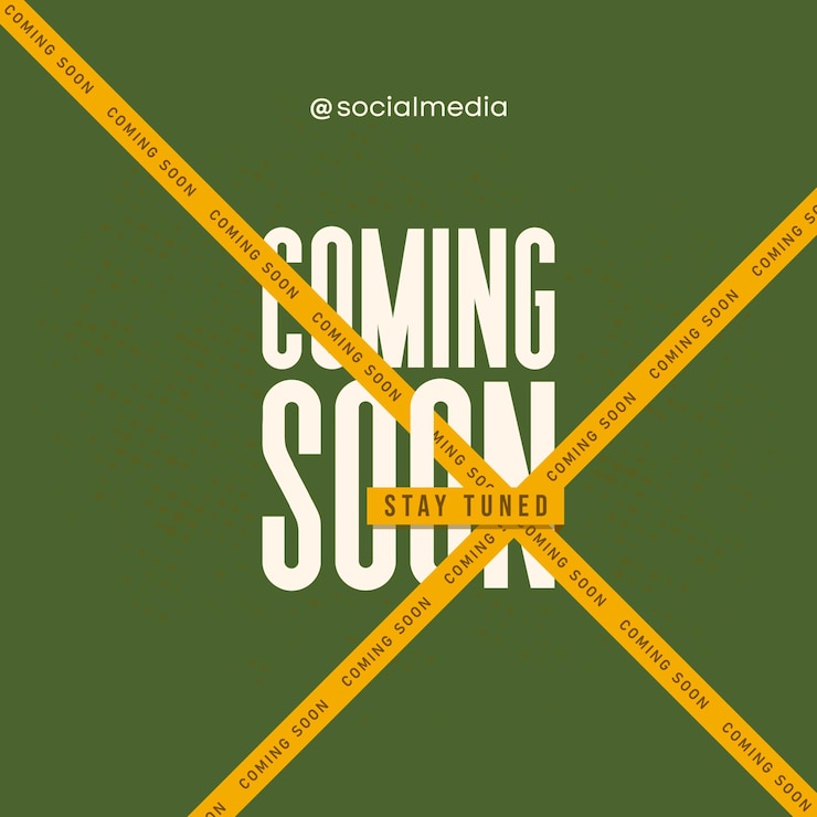 Vector pronto anuncio diseño de cartel plantilla de redes sociales