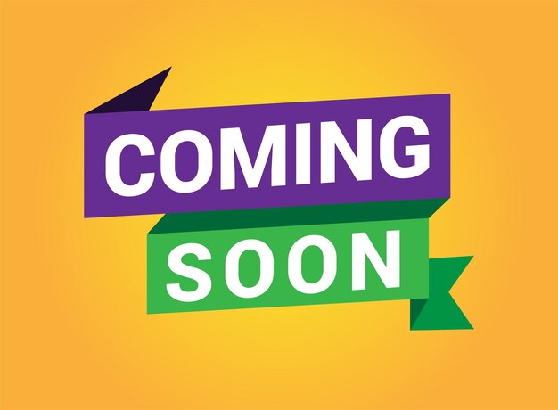 Pronto llegará una plantilla de diseño de banner con fondo abstracto Ilustración vectorial