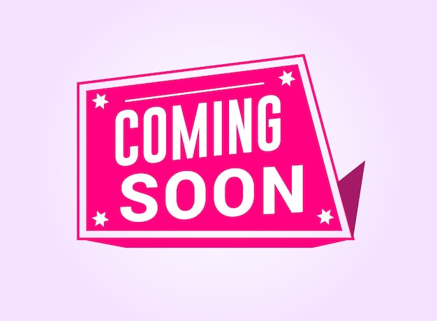 Pronto llegará una plantilla de diseño de banner con fondo abstracto Ilustración vectorial