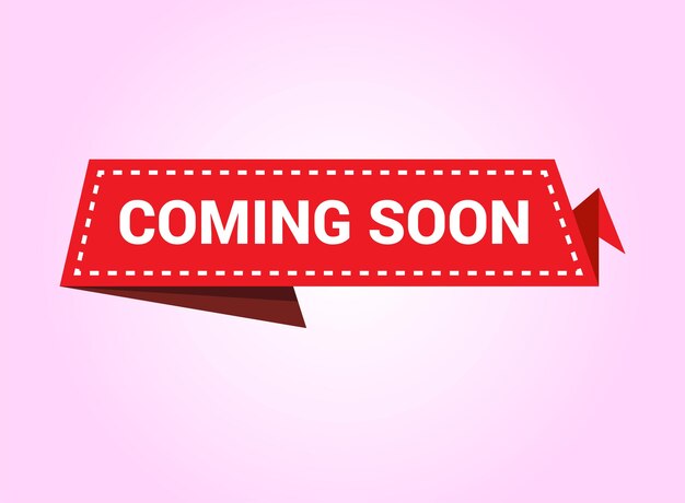 Pronto llegará una plantilla de diseño de banner con fondo abstracto Ilustración vectorial