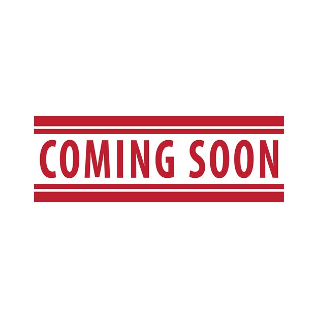 Pronto llegará la plantilla de diseño de logotipo vectorial del ícono del sello