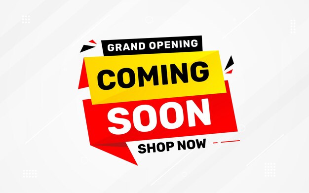 Pronto a la venta plantilla vectorial de banner elemento gráfico vectorial del Gran Apertura