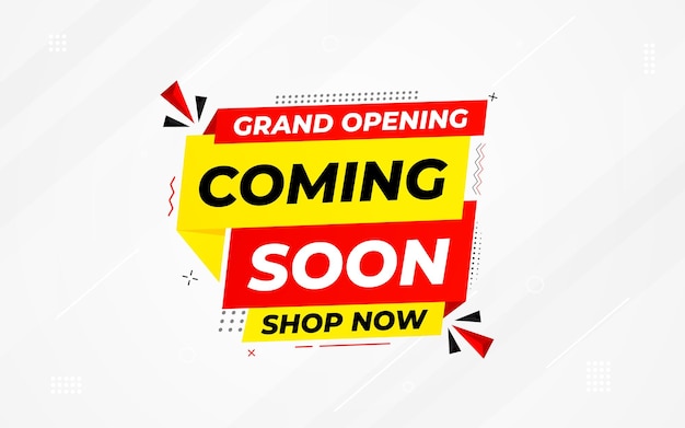 Pronto a la venta plantilla vectorial de banner elemento gráfico vectorial del Gran Apertura