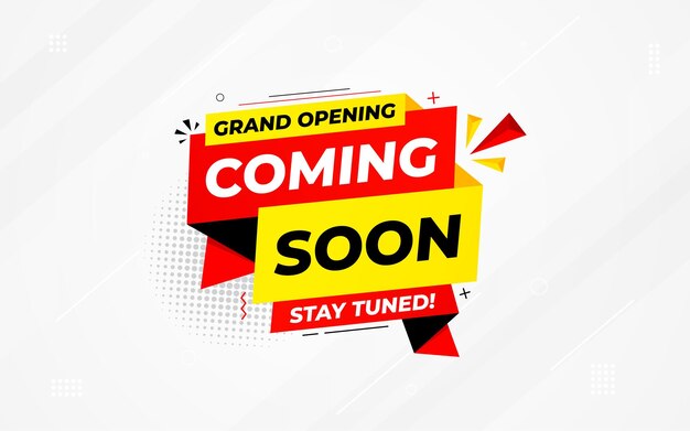 Pronto a la venta plantilla vectorial de banner elemento gráfico vectorial del Gran Apertura