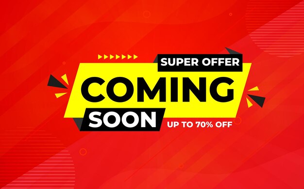 Pronto a la venta plantilla vectorial de banner gran apertura elemento gráfico vectorial super tienda sin promociones
