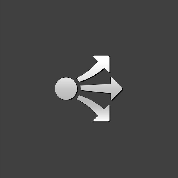 Propagar el icono de las flechas en el estilo de color gris metálico Gestión de negocios