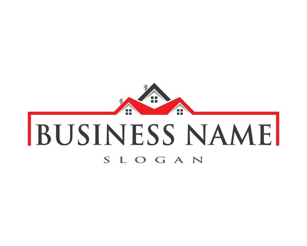 Propiedad y construcción Diseño de logotipo para el signo corporativo de negocios