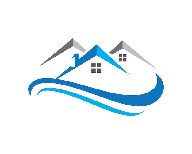 Propiedad y construcción Diseño de logotipo para el signo corporativo de negocios