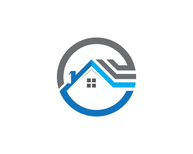 Propiedad y construcción Diseño de logotipo para el signo corporativo de negocios