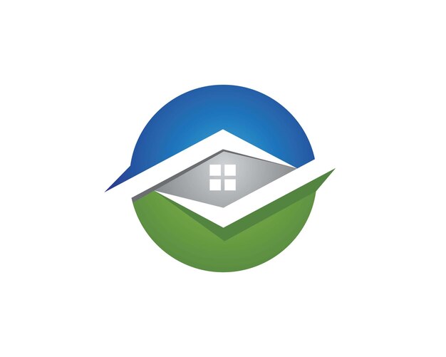 Propiedad y construcción Diseño de logotipo para el signo corporativo de negocios