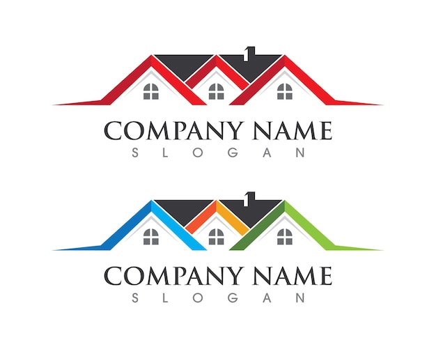 Propiedad y construcción Diseño de logotipo para el signo corporativo de negocios