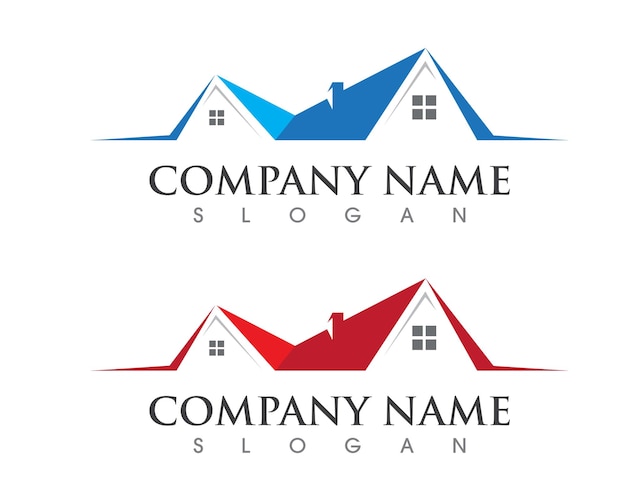 Propiedad y construcción Diseño de logotipo para el signo corporativo de negocios