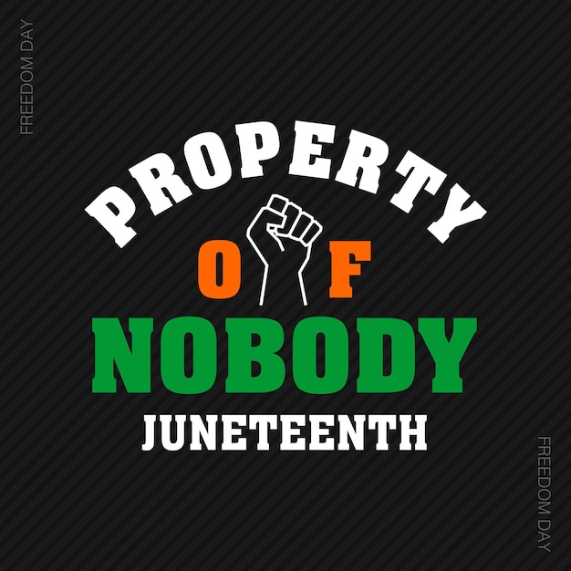 Propiedad de nadie Juneteenth 2023 Ilustración vectorial