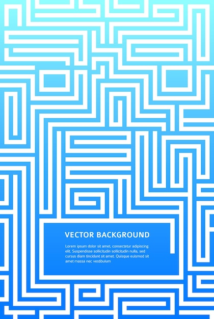 Vector proporciones de tamaño a4 de páginas de revista de laberinto azul