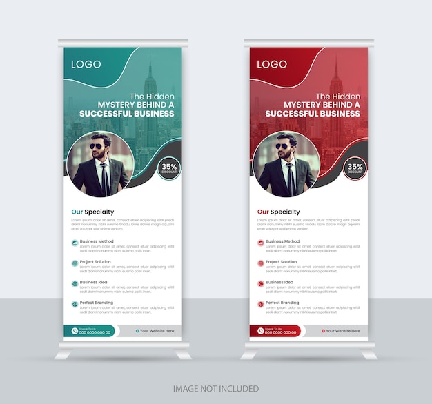 Propósito de presentación de diseño de banner de resumen de negocios