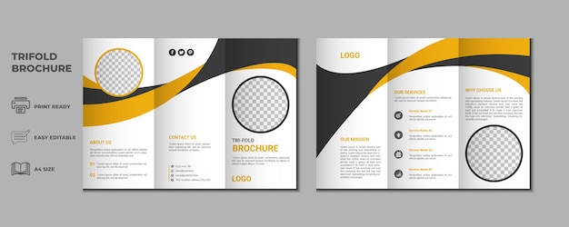 Propuesta de folleto tríptico Diseño de presentación de perfil de empresa de diseño de página de portada de volante