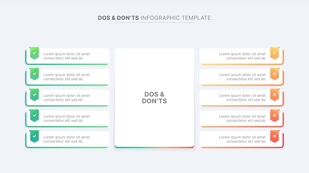Pros y Cons de la comparación entre los pros y los contras de la plantilla de diseño infográfico