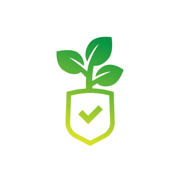 Protección de cultivos seguro agrícola icono vector logo