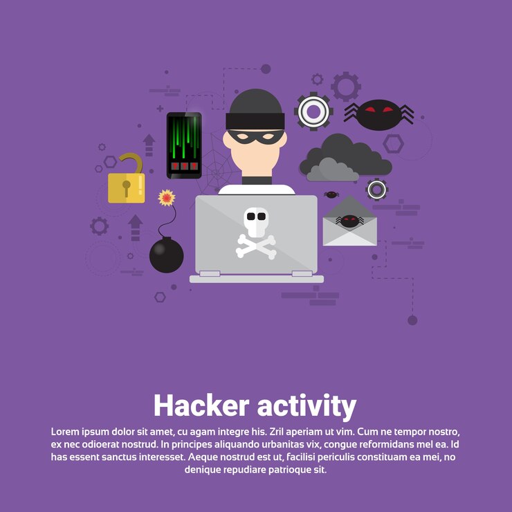 Vector protección de datos de actividad pirata