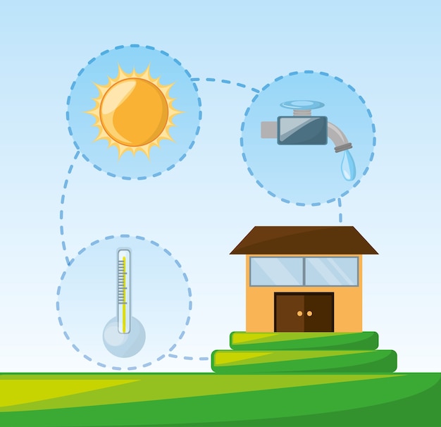 Vector protección del medio ambiente salvar el planeta