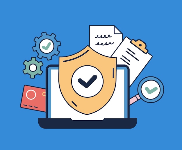 Protección de la privacidad de los datos en el ordenador teléfono ordenador portátil seguridad información de correo electrónico datos personales internet