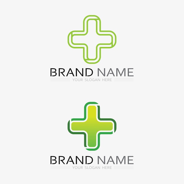 protección de la salud con diseño de logotipo de escudo plantilla vectorial para empresa médica o de seguros vector