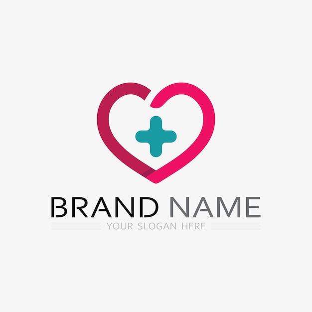 protección de la salud con diseño de logotipo de escudo plantilla vectorial para empresa médica o de seguros vector