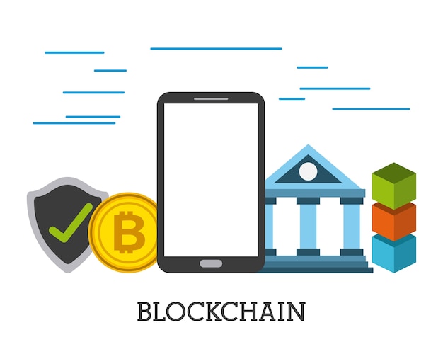 Protección de seguridad del bitcoin del banco móvil de Blockchain