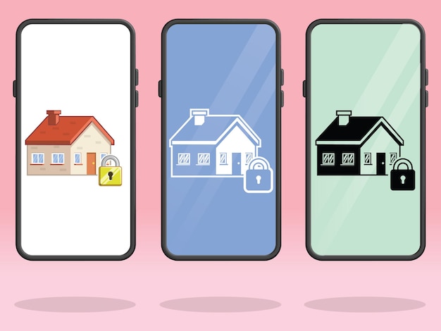 Protección de seguridad de la cerradura de la casa del teléfono inteligente