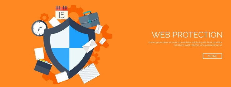Vector protección y seguridad de datos del escudo de ilustración vectorial