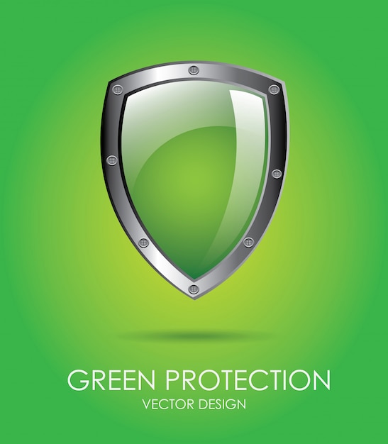 Vector protección verde