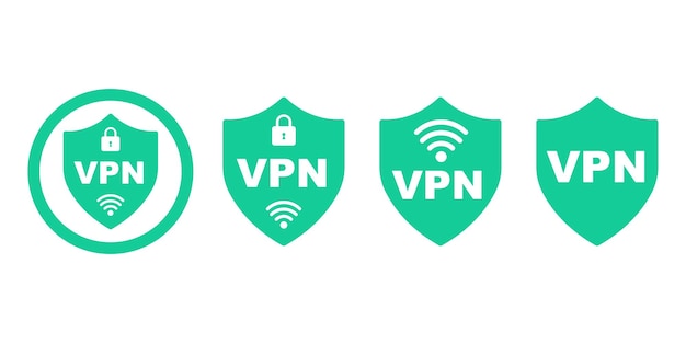 Proteger los iconos de vector plano VPN. Bloquee con iconos VPN sobre fondo blanco. Acceso privado seguro.